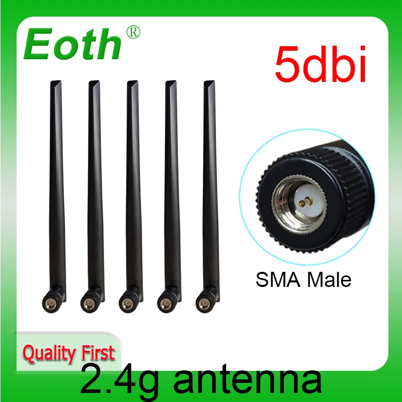 EOTH 2,4g antenne 5dbi sma männlichen wlan wifi 2,4 ghz antene pbx iot modul router tp link signal empfänger antena high gain