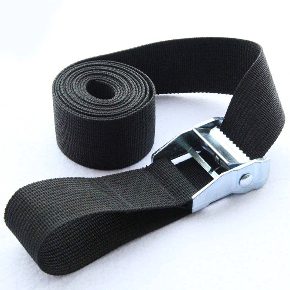 1/2/3/4/5/6M*25mm Black Strong Ratchet Belt Luggage Bag Cargo Lashing Metal Buckle Heavy Duty Tension Press Fit Fastening Strap