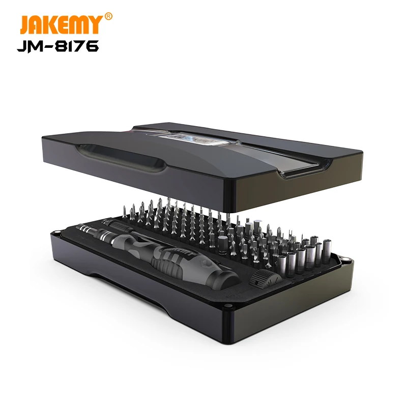 JAKEMY JM-JM-8176 106 IN 1 Set di Cacciaviti di Precisione Magnetico Punte Cacciavite Con Barra di Estensione per Strumenti di Riparazione Del