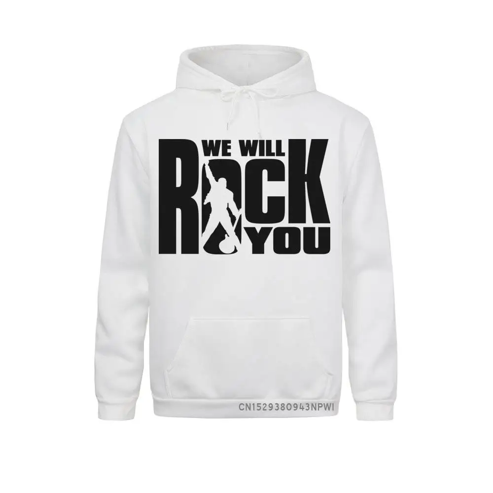 2021 Winter Queen We Will Rock You Sweatshirt Men Cool Printed Rock Band Hoodie Long Sleeve Costume Rock Roll Hoody