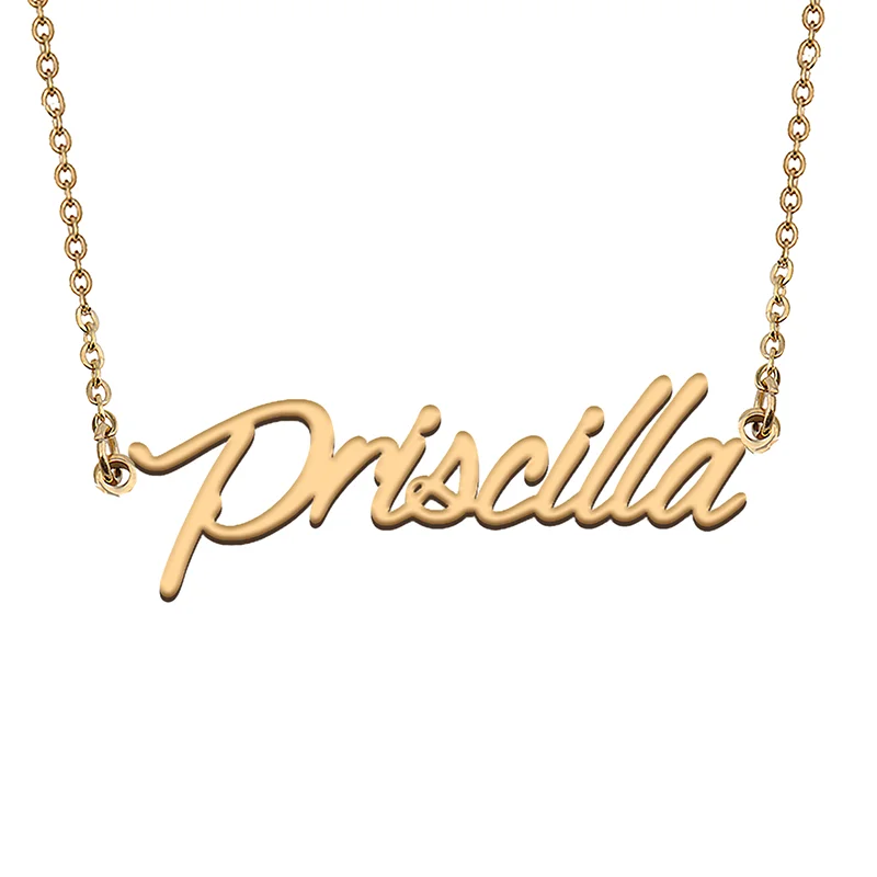 

Priscilla Custom Name Necklace Customized Pendant Choker Personalized Jewelry Gift for Women Girls Friend Christmas Present