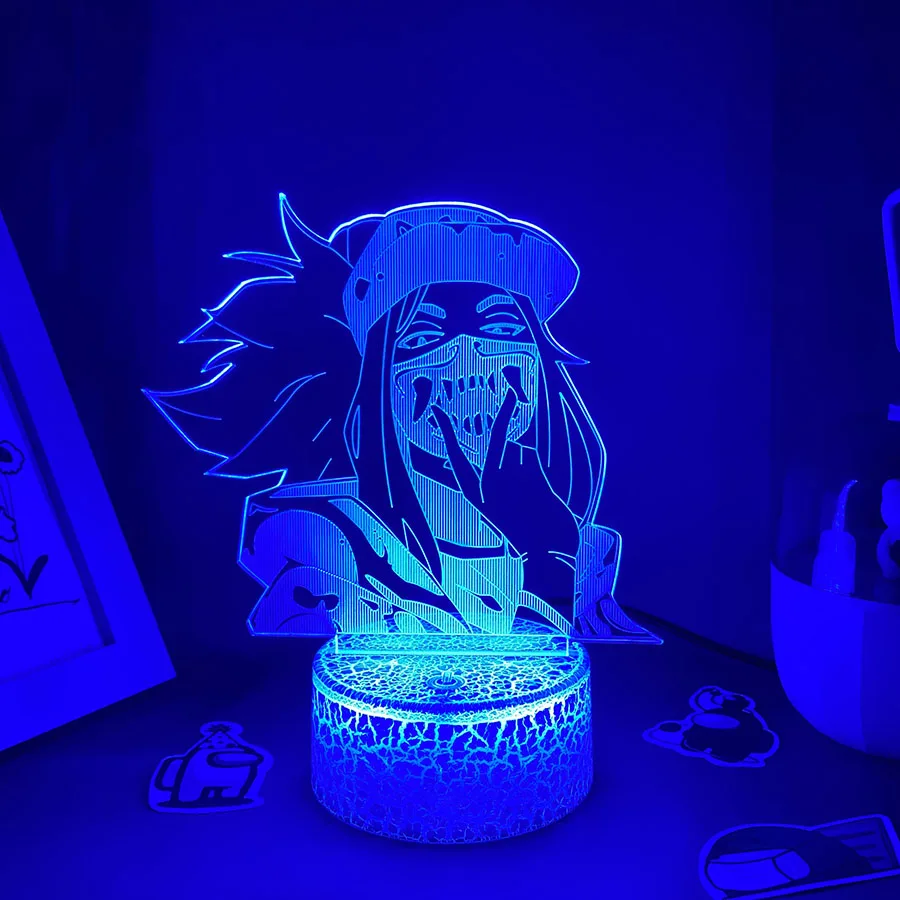 LOL League of Legends Game Figure Akali Rogue Assassin Lava Lamps 3D Led RGB Neon Night Lights Sitting Room Table Colorful Decor