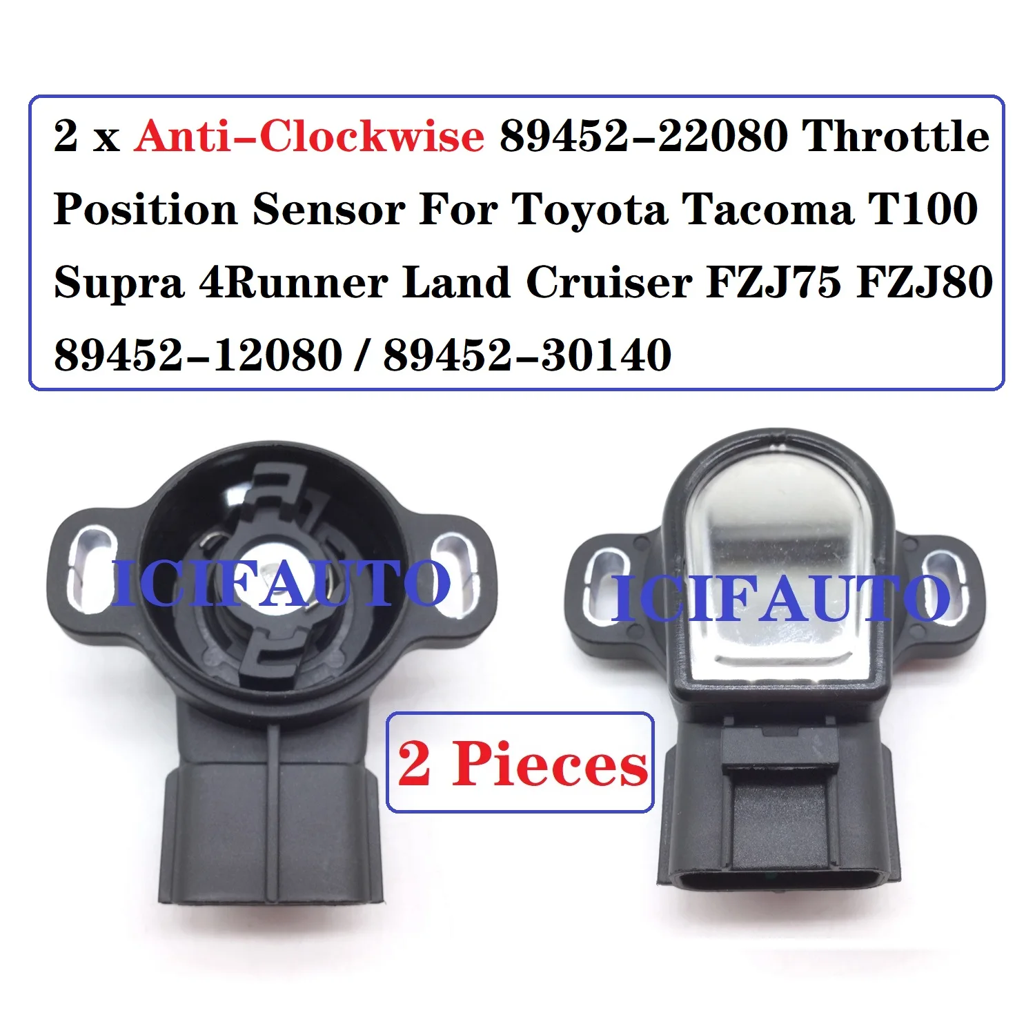 1 or 2 Pieces 89452-22080 Throttle Position Sensor for Toyota Tacoma T100 Supra 4Runner Land Cruiser FZJ75 FZJ80 89452-12080