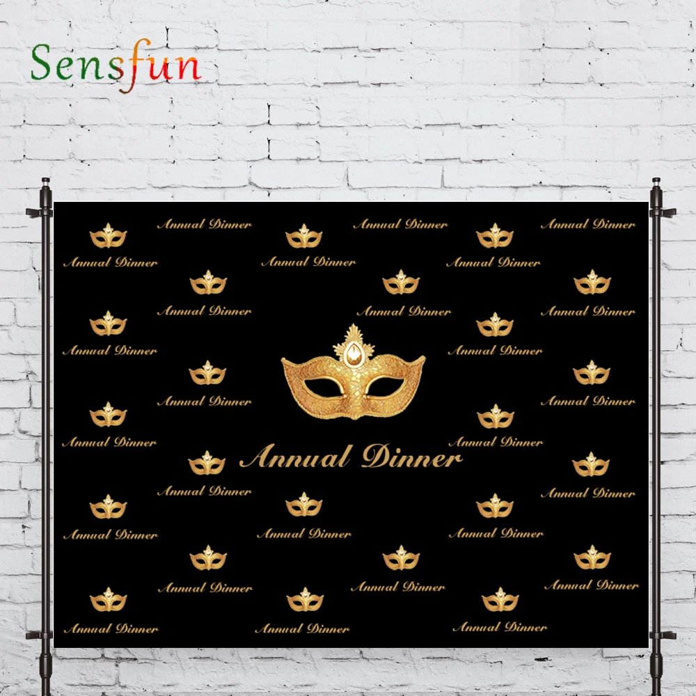 LEVOO Photographic Background Party Birthday Mask Golden Custom Photocall Photobooth Studio Photography Backdrop