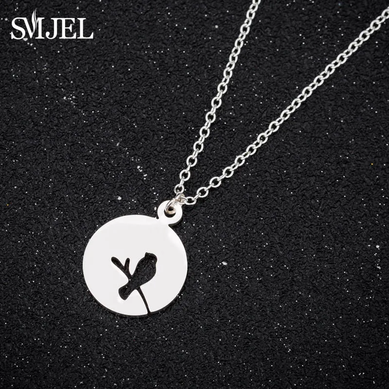 SMJEL Wild Dieren Ketting Roestvrij Staal Kolibrie Kettingen Leuke Eagle Phoenix Zwaluw Vogels Ketting Collares