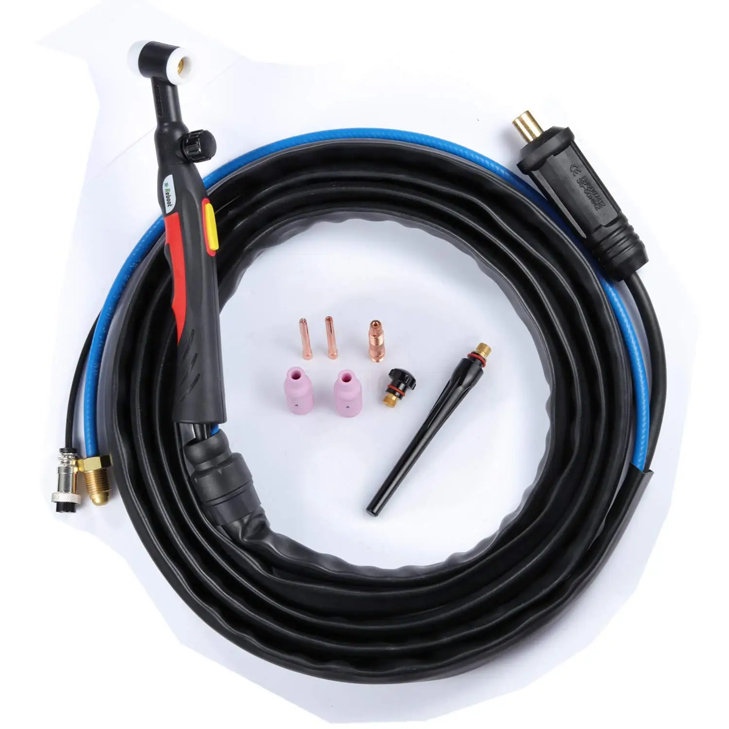 Reboot TIG Welding Torch Welding Gun WP17FV with 13 Feet 4M TIG Welder Adapter for High Frequency Lift TIG Arc Welder