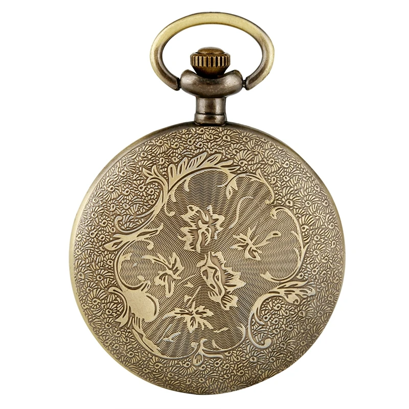 Reloj de cuarzo con carcasa Normal y números romanos para hombre y mujer, cronógrafo de bolsillo con cadena colgante, caja de aleación bonita y
