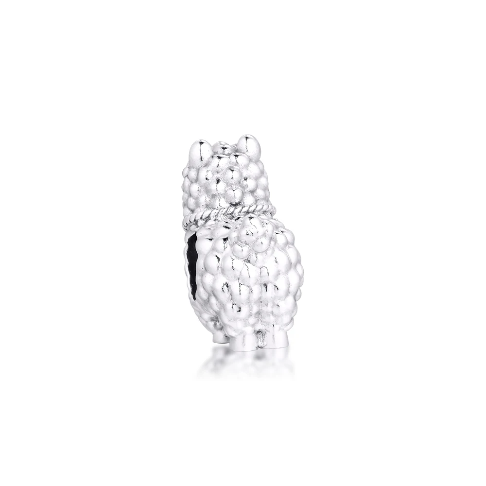 

Real 925 Sterling Silver Charm Fluffy Llama Animal Charms Fits Original Bracelet Metal Beads for Jewelry Making 2020 new