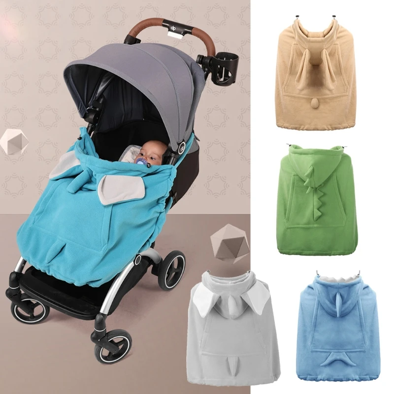 

Baby Carrier Cover Hooded Stretchy Cloak Multifunctional Baby Cartoon Cloak Windproof Newborn Thicken Warm Stroller Cover