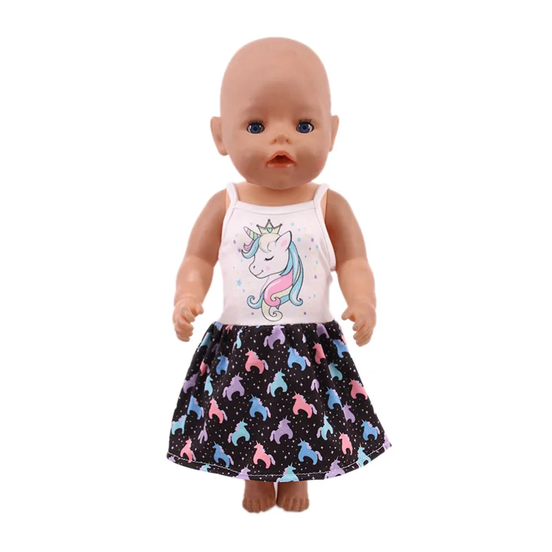 43cm New Born Baby Doll Unicorn Flamingo Clothes Dress For 18 Inch American of Girl`s&43-45cm Baby New Born Doll Generation Toy