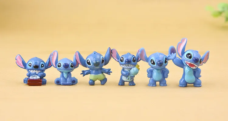 12 Stück Disney Stitch Party Dekoration Stich Puppe 3cm Mini Stich Figur Mikro Landschaft Puppe Dekoration Spielzeug Geburtstags feier Geschenk