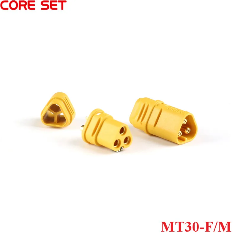 2 Pcs / 1 pair Amass MT30-F/M Connector Plug Female And Male Gold Plated For RC Lipo Battery Parts Quadcopter Multicopter MT30