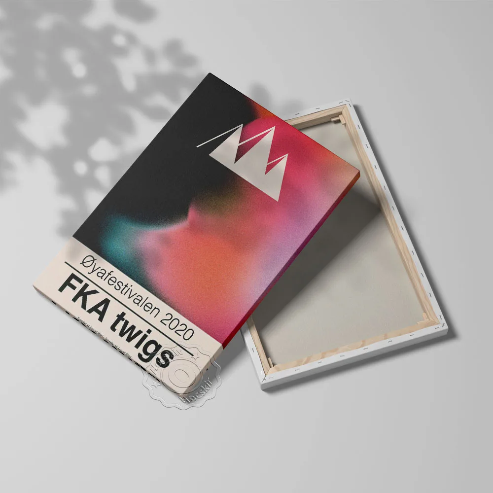 ملصق مهرجان أويا 2020 Fka Twigs، مطبوعات مجموعة مراوح Fka Twigs، صورة جدار الموسيقى الإلكترونية بريطانية، فن جداري تجريدي