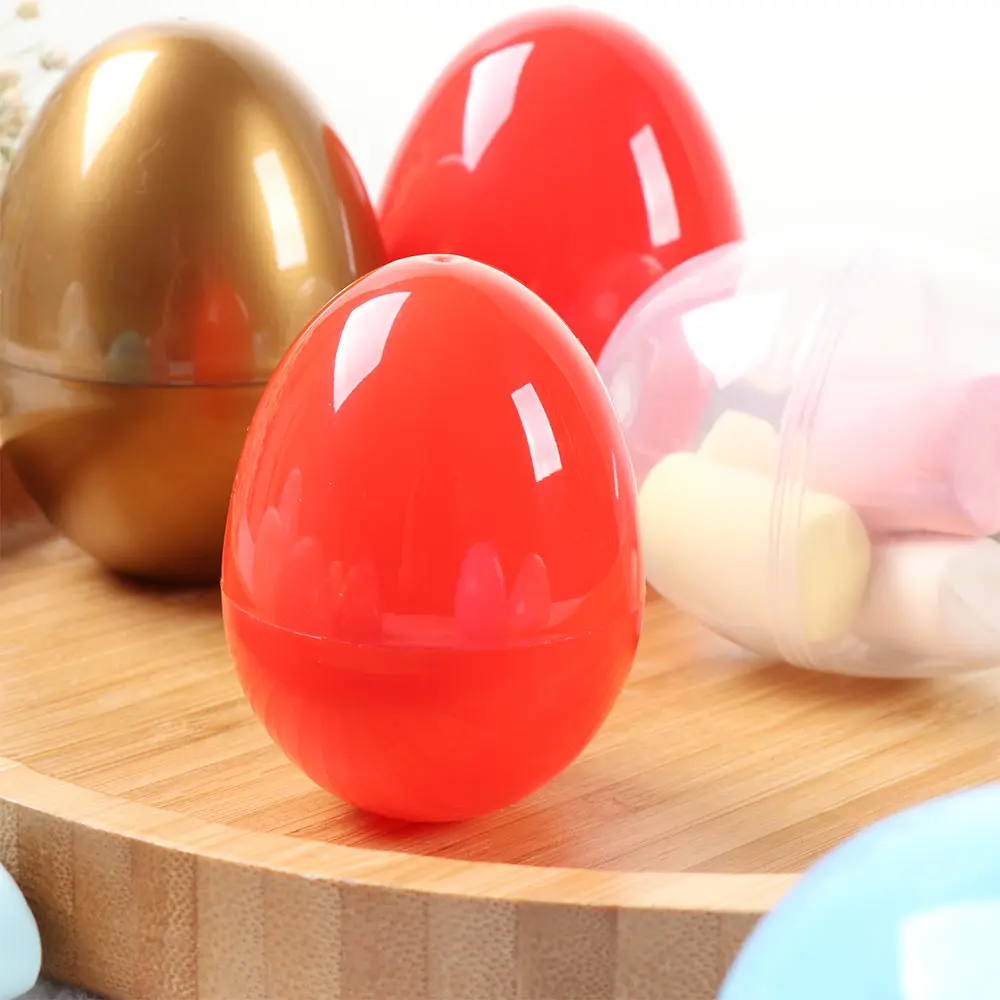 Plastic Fillable Egg Funny Easter Eggs Toy Easter Home Party Decor Funny Games Crafts Add Treats Decoration Gift Toys Accessorie