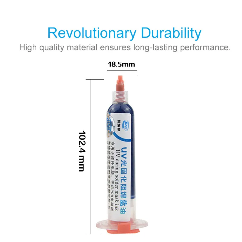10ML Blue UV Solder Mask BGA PCB Paint Prevent Corrosive Arcing Soldering Paste Flux PCB UV Photosensitive Inks Blue Oil