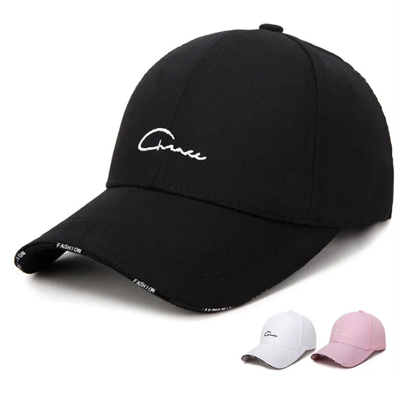 Haftowana czapka z daszkiem dla kobiet Mężczyźni Miękka bawełna Snapback Letnie sportowe czapki przeciwsłoneczne Regulowany kucyk Hip Hop Dad Hat