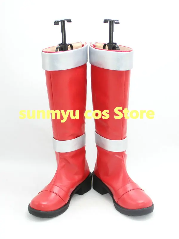 Mashin Sentai Kiramager Kiramai Red  boots Shoes Cosplay Custom Size