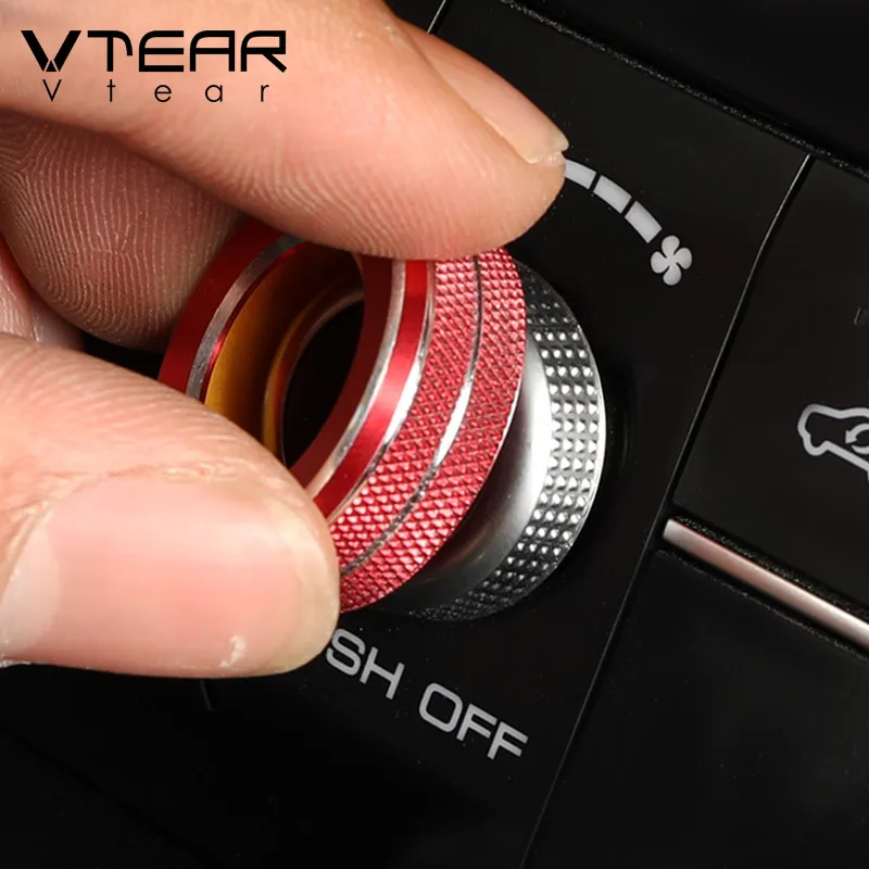 Vtear for Haval F7 F7X heater knob cover decoration AC switch button knob panel trim interior moulding car-styling accessories