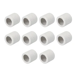 10Pcs 10mm Dia Ceramic Insulation Tube Single Bore Alumina Porcelain Tube High Temperature Insulator Pipe for Heating Elements