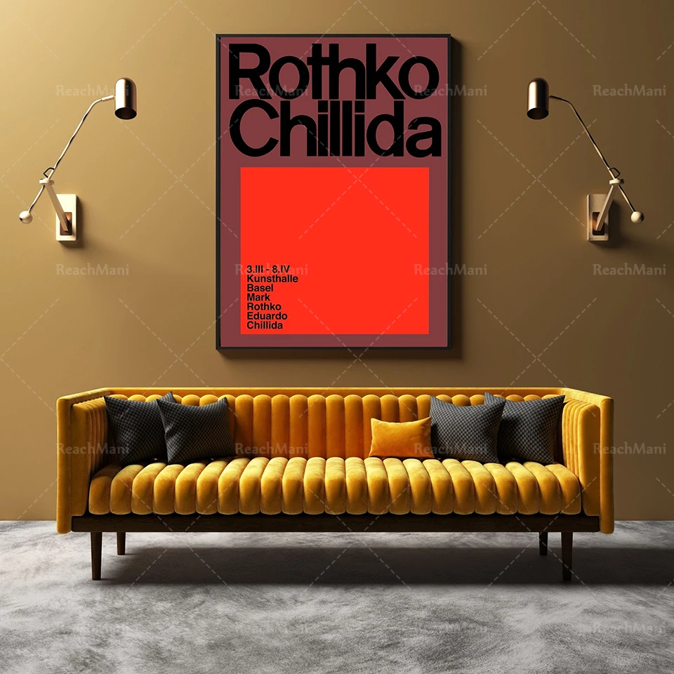 Rothko Chillida Exhibition Poster 1962 By Armin Hoffman