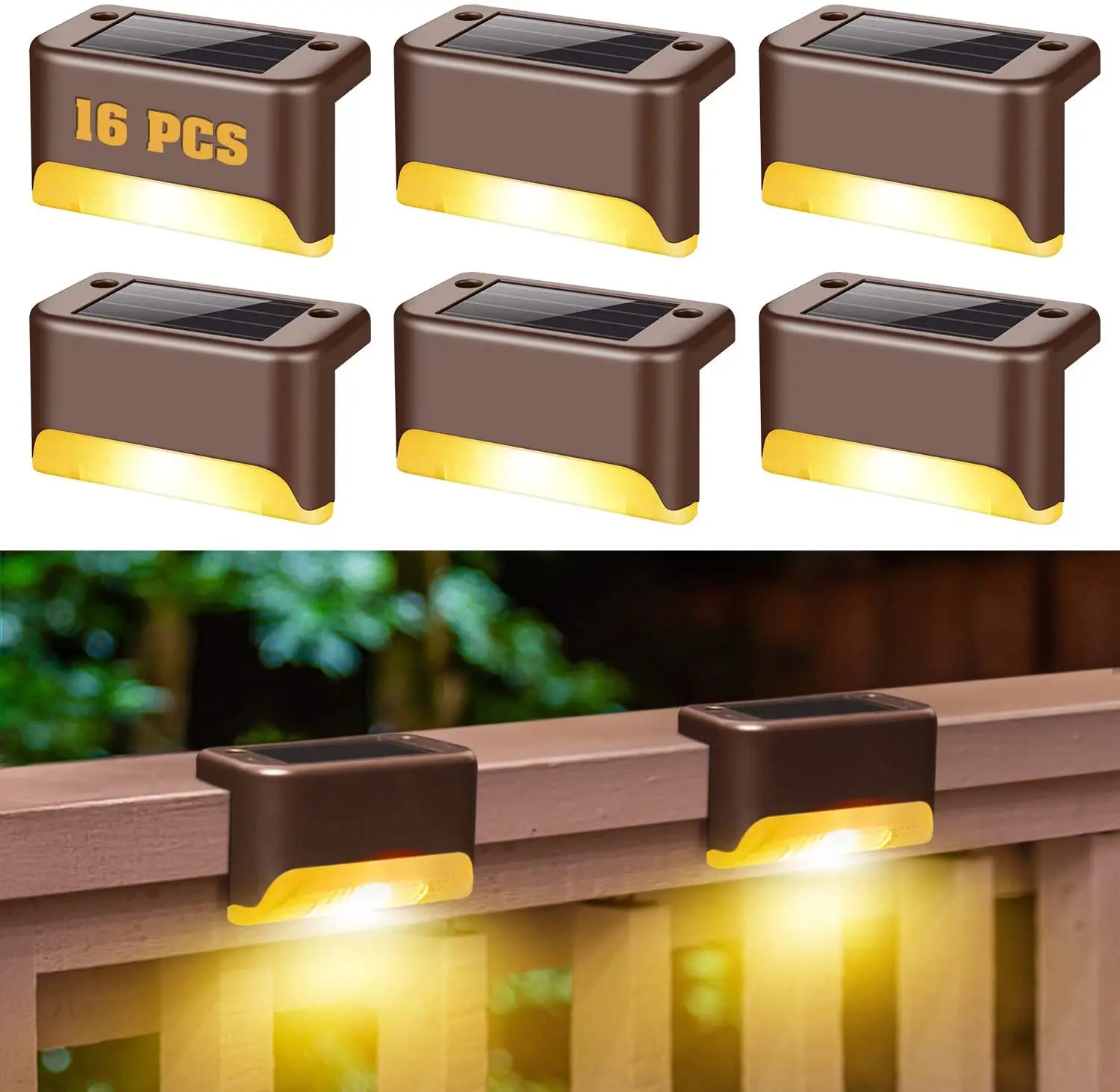 

1/4pcs LED Solar Stair Lamp IP65 Waterproof Outdoor Garden Pathway Yard Patio Stairs Steps Fence Lamps Solar Night Light