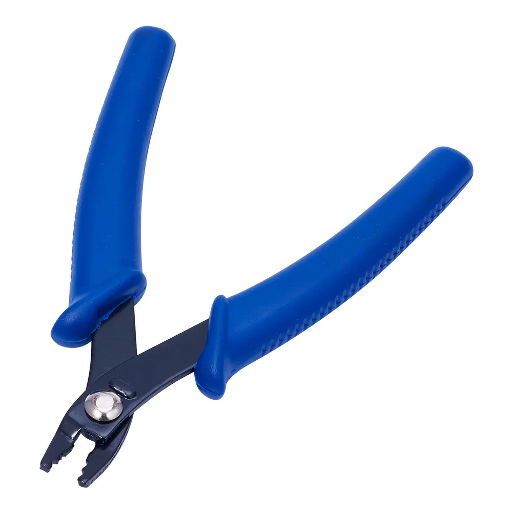 45# Carbon Steel Crimper Pliers for Crimp Beads DIY Beading Supplies Jewelry Making Tools Equipment Dark Blue 12.5x8x1.4cm