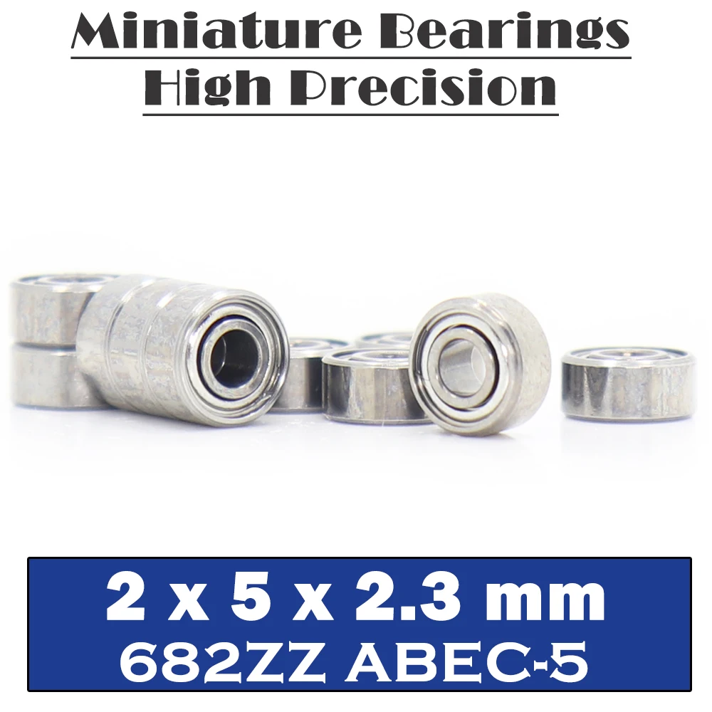 682ZZ Bearing 2*5*2.3 mm ( 10 PCS ) ABEC-5 Miniature 682 Z ZZ High Precision 682z Ball Bearings