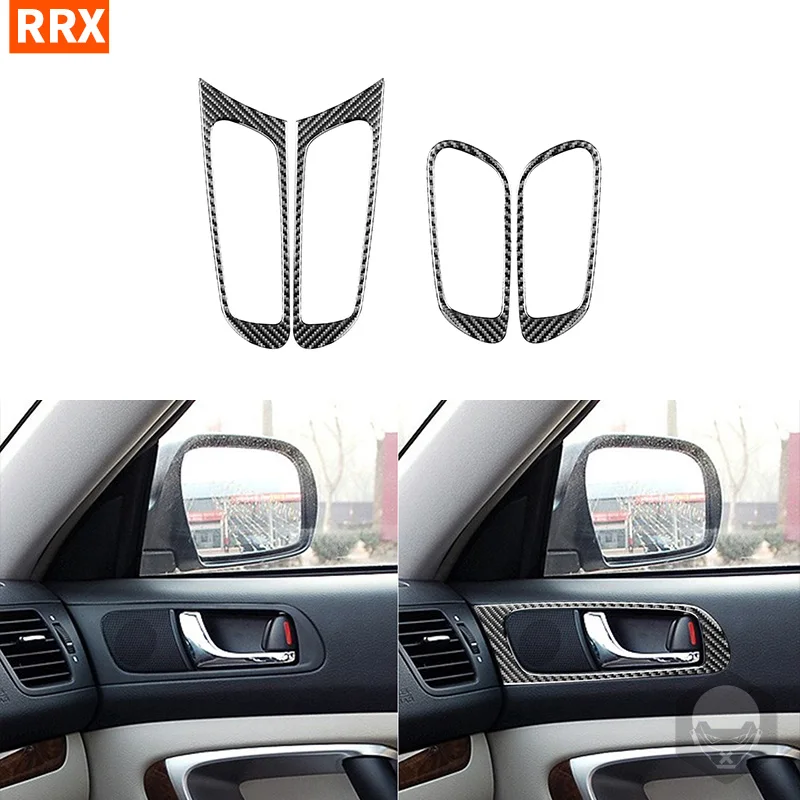 For Subaru Legacy/Outback 2005-2009 Carbon Fiber Stickers Door Handle Panel Covers Car Interior Styling Decoration Accessories