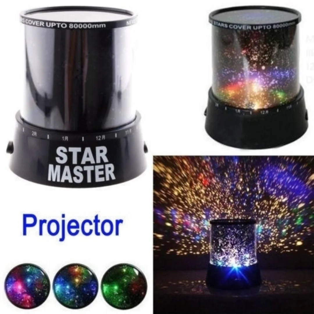 Proyector Maestro de proyección DE ESTRELLAS Sky Night Light, lámparas de espacio estrellado, decoración de habitación de Navidad, regalos para niños