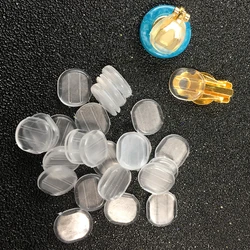 20pcs/Lot Ear Clip Anti-Pain Pad DIY Handmade Clip on Earring Rubber Pads transparent earplugs Earrings Accessories JF70