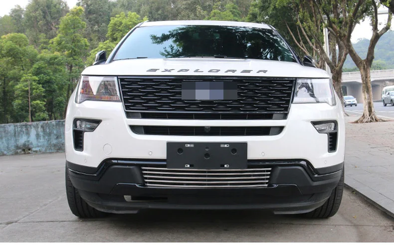 Aluminium Alloy Racing Grille Cover Front Bumper Grille Cove  For Ford Explorer 2011-2019 Accessories