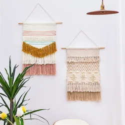 Handmade Boho Tapestry Geometric Macrame Hanging Blanket Nordic Home Room Decoration Accessories Aesthetic Wall Art Decor