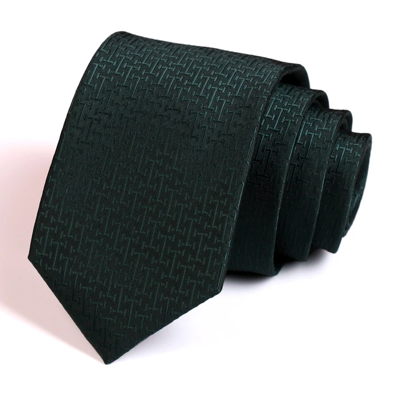 2020 New Design Gentleman Business Neck Tie High Quality Dark Green 7CM Tie For Men Business Suit Work Necktie With Gift Box