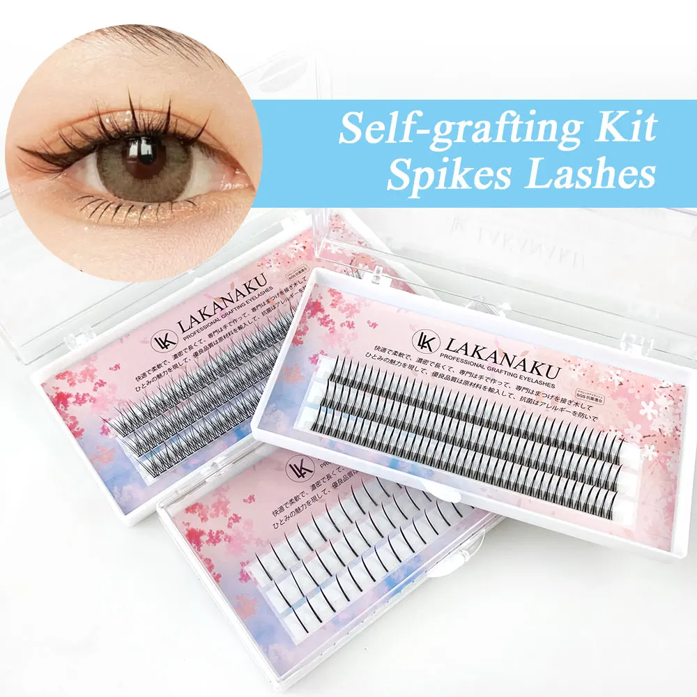 Wispy Lashes Extensions Fishtail Premade Fans A Shape Spikes Lashes Fluffy Eyelash Supplies for Beauty Makeup