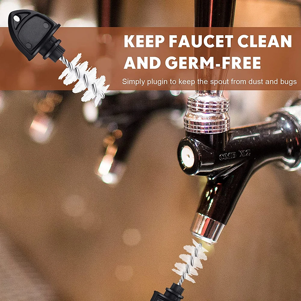 Draft Beer Tap Cover Beer Tap Cleaning Brush  Beer Faucet Keg Caps Rubber Tap Soother Sanitary Cover, Beer Faucet Tap Plug Brush