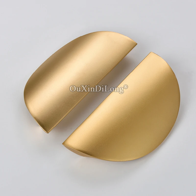 Semicircle Designed 1Pair Solid Aluminum Alloy Glass Door Handles Home Office Markets Sliding Door Handles 3 Colors