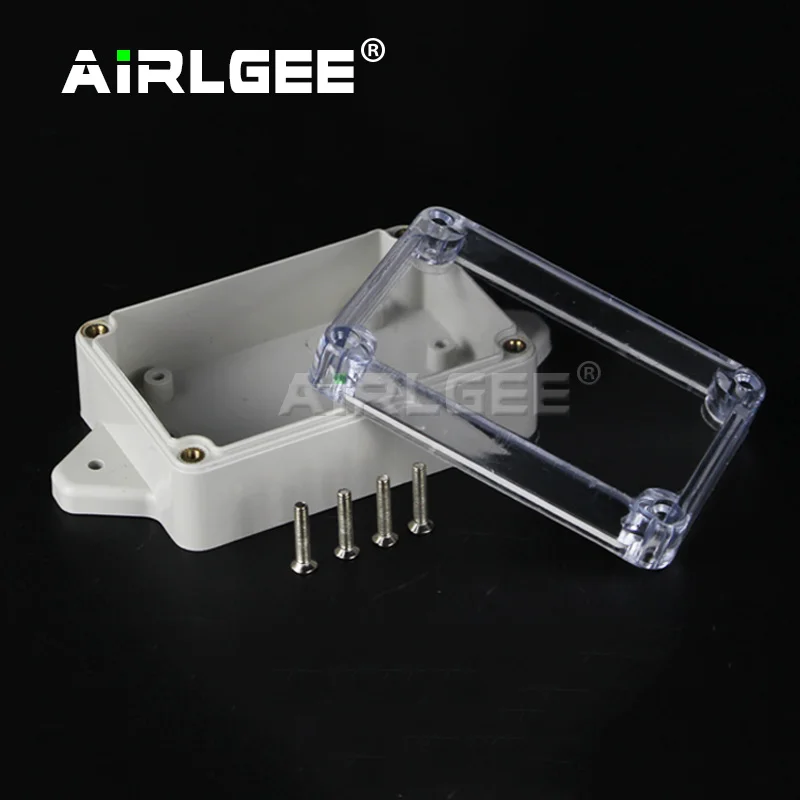 Transparent Cover Waterproof Sealed Plastic Box Electrical Enclosure Case With Fixed Ear IP65 Outdoor ABS  Junction Wire Box