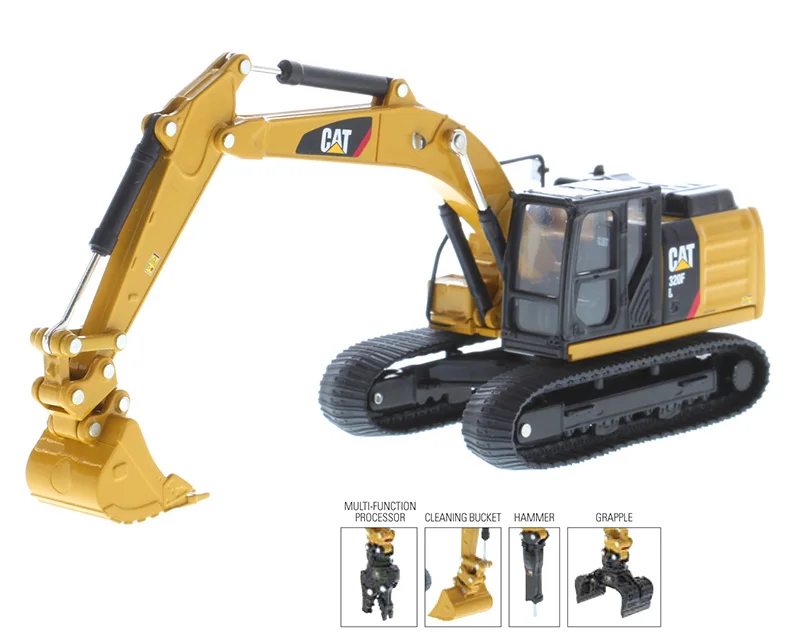 DM 1/64 Scale CAT 320F L Hydraulic Excavator with 5 Work Tools by DM Diecast Master #85636