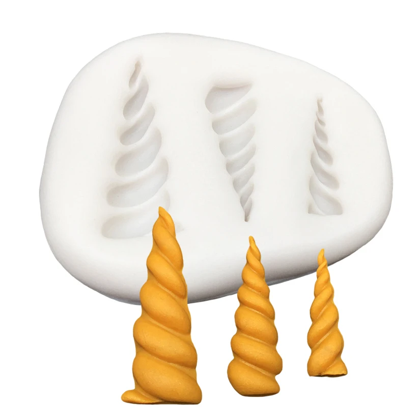 Unicorn\'s Horn Silicone Sugarcraft Mold Resin Tools Cupcake Baking Mould Fondant Cake Decorating Tools