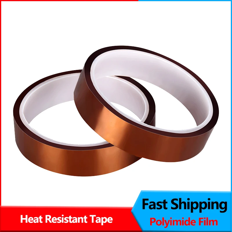 3D Printer high temperature tape heating bed plate PLA ABS nemesis yellow brown brown small roll Heat Resistant Tape