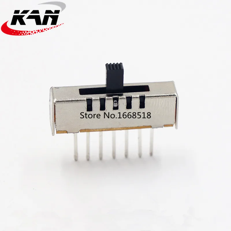 50pcs SS-15E01 Vertical (1P5T) 5 Positions Toggle Slide DIP Switch without Fixed Foot and 7 Pins SK-15E01 Horizontal