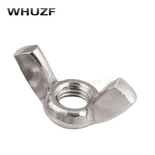 5pcs/10Pcs DIN315 M3 M4 M5 M6 M8 M10 M12 304 stainless steel Hand Tighten Nut Butterfly Nut Ingot Wing Nuts HW045