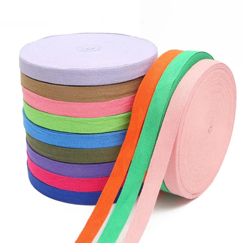 5 Yards Multi Color Herringbone Tape Ribbons Cotton Woven Ribbon Sewing Overlock Cloth Strap Belt DIY Accessories Width 2cm