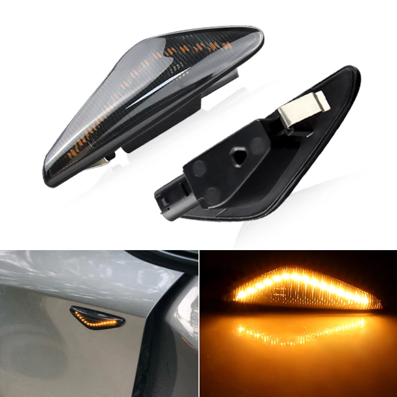 

2Pcs Sequential Dynamic Flowing LED Side Marker Light Turn Signal Light Blinker For BMW E70 X5 F25 X3 E71 X6 2007-201