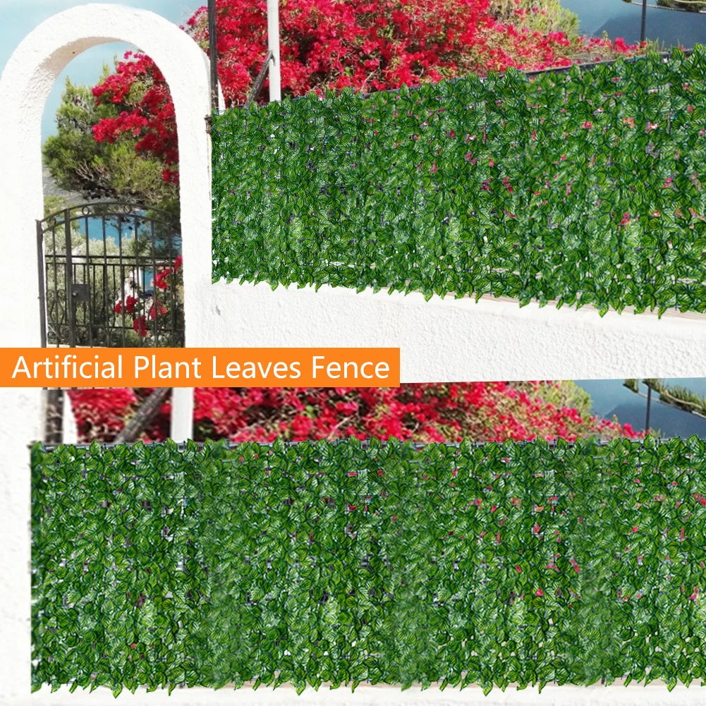 Artificial Leaf Privacy Fence Roll Wall Landscaping Fence Privacy Fence Screen Outdoor Garden Backyard Balcony Fence Privacy