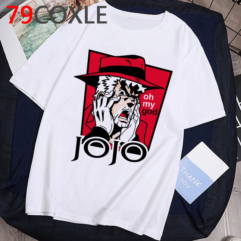 Jojo Bizarre Adventure Funny Cartoon T Shirt Men Fashion Japanese Anime T-shirt Graphic Summer Tshirt Hip Hop Top Tees Male