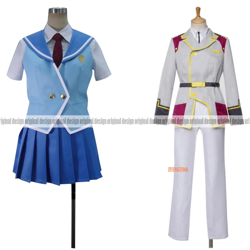 

Buddy Complex Aoba Watase Hina Yumihara Hina Ryazan Clothing Cosplay Costume,Customized Accepted