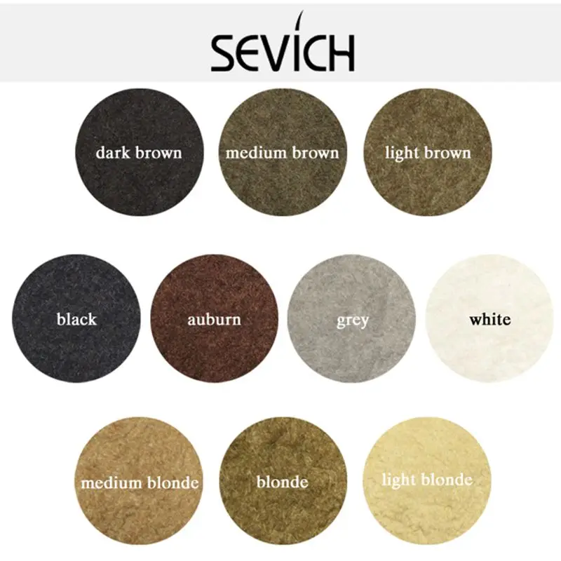 Sevich 10 Colors Hair Fibers Keratin 25g Hair Building Fibers Thickening Spray Hair Loss Products Instant Regrowth Powders