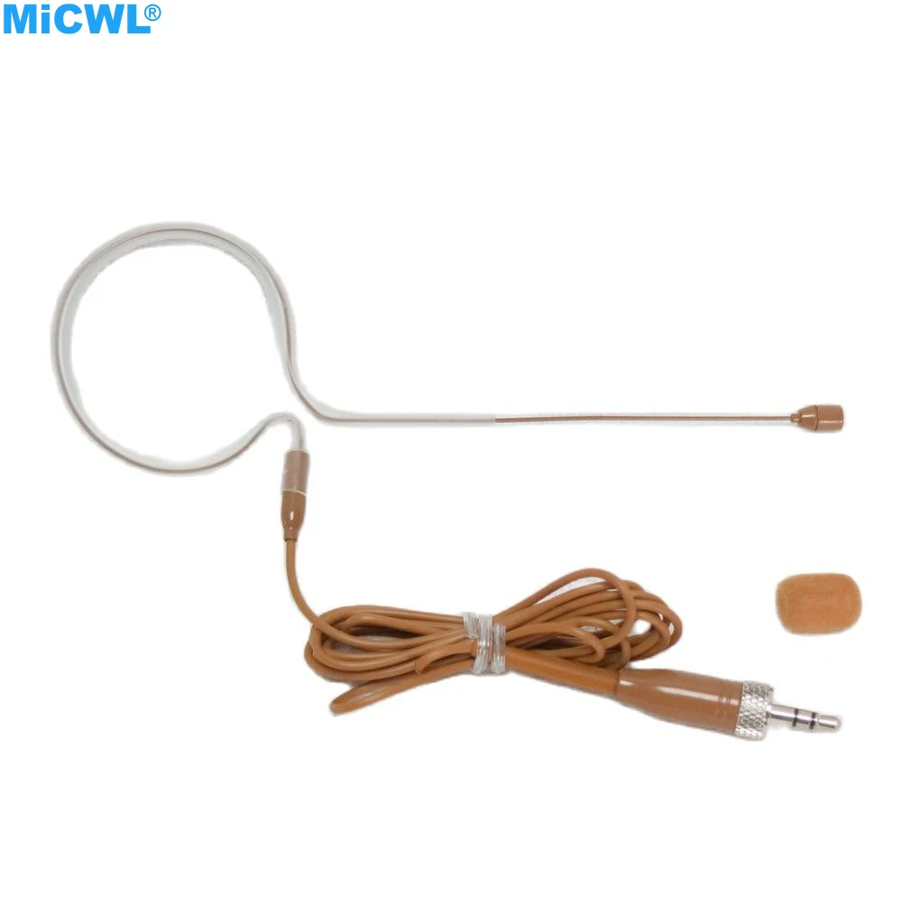 

High Technology Mike Brown Color Single Ear Hook Headset Microphone For Sennheiser G1 G2 G3 G4 Wireless Mic System MiCWL B20