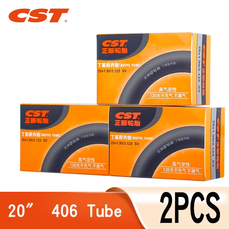 

2PCS CST Bike Inner Tubes 20inch 406 20X1.35 Presta Schrader 32mm 48mm 60mm For Small Wheel diameter Folding Bicycle